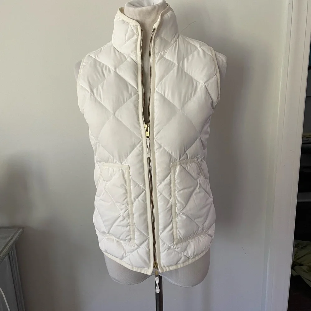 J. CREW WHITE PUFFER BEST SIZE XS